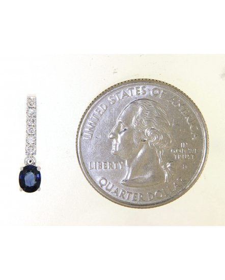 STRAIGHT BAR  STYLE SAPPHIRE DIAMOND DANGLING (TE1047)