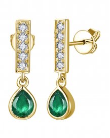 PEAR EMERALD DIAMOND DANGLING (TE1050C)