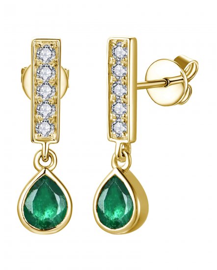 PEAR EMERALD DIAMOND DANGLING (TE1050C)