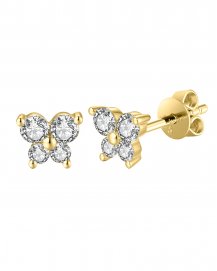 BUTTERFLY SHAPE DIAMOND STUDS (TE1055)