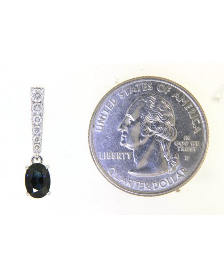 STRAIGHT BAR STYLE SAPPHIRE DIAMOND DANGLING (TE1059)