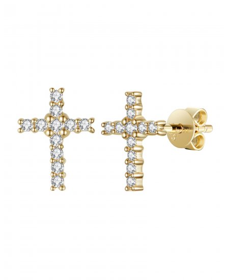 CROSS DIAMOND STUDS (TE1069)