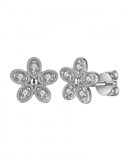 FLORAL STYLE DIAMOND STUDS (TE1072)