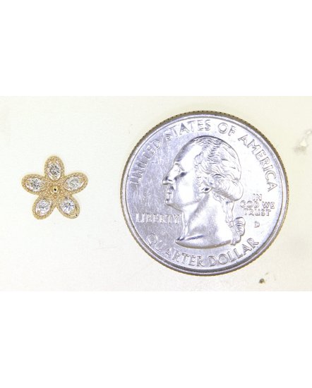 FLORAL STYLE DIAMOND STUDS (TE1072)