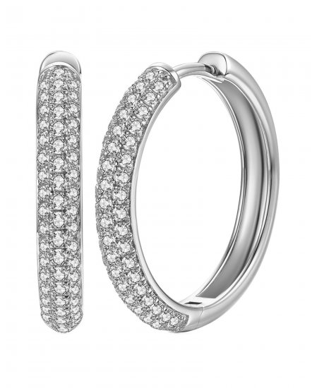 PAVE DIAMOND HOOPS (TE1078)