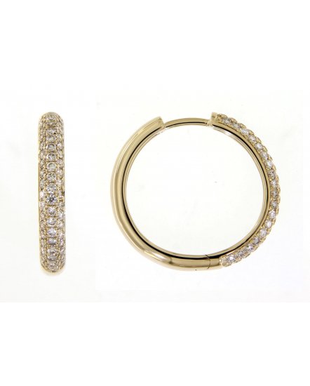 PAVE DIAMOND HOOPS (TE1078)