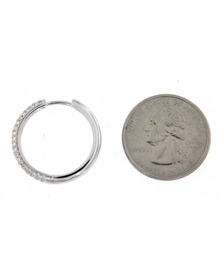 PAVE DIAMOND HOOPS (TE1078)