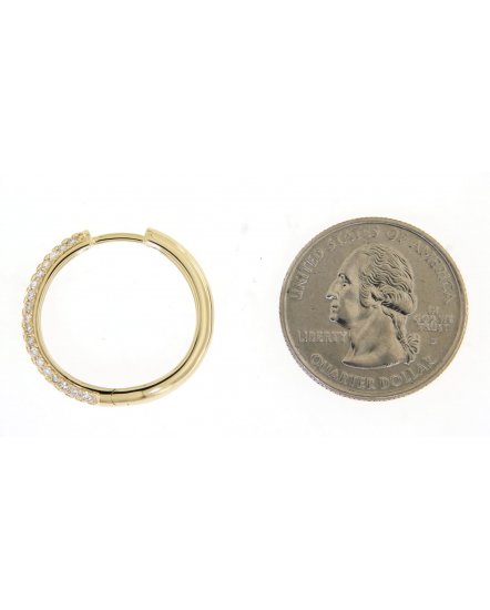 PAVE DIAMOND HOOPS (TE1078)