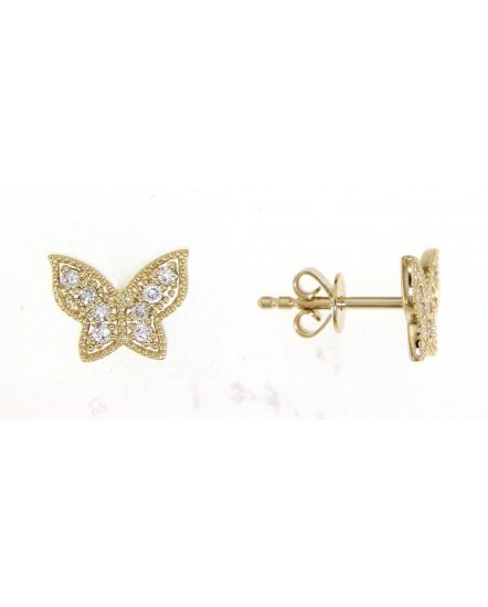 BUTTERFLY SHAPE DIAMOND STUDS (TE1080)