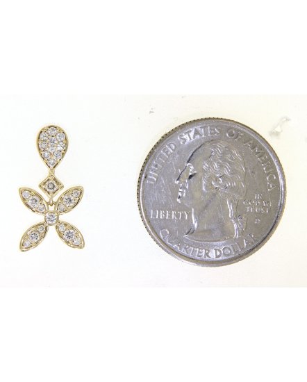 FOUR LEAF STYLE DIAMOND DANGLING (TE1087)