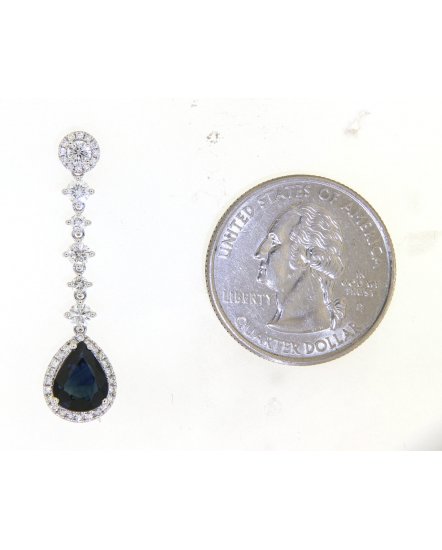 PEAR SAPPHIRE DIAMOND DANGLING (TE1092)