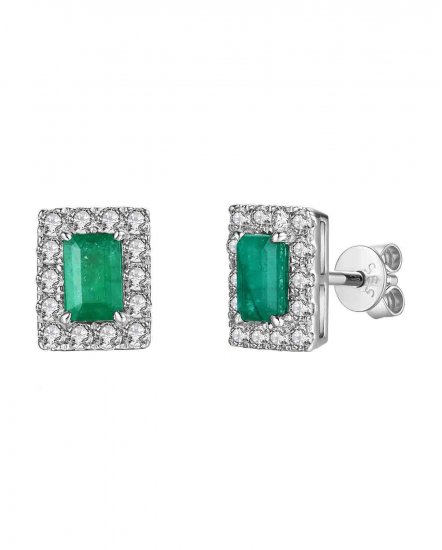 EMERALD CUT DIAMOND STUDS (TE1093)