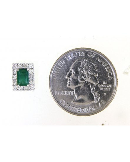 EMERALD CUT DIAMOND STUDS (TE1093)