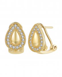 PEAR STYLE DIAMOND OMEGA BACK (TE1106)