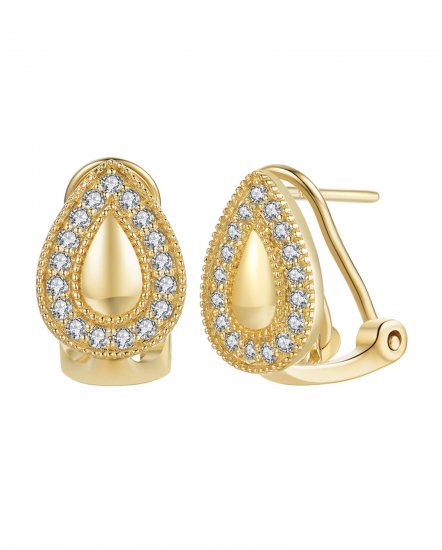 PEAR STYLE DIAMOND OMEGA BACK (TE1106)