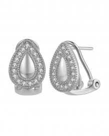 PEAR STYLE DIAMOND OMEGA BACK (TE1106)