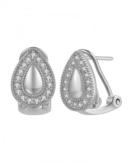 PEAR STYLE DIAMOND OMEGA BACK (TE1106)