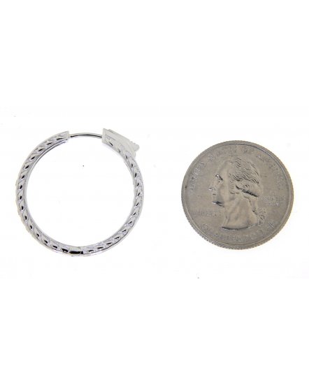 INSIDE OUTSIDE DIAMOND HOOP (TE1107)