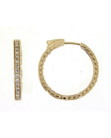 INSIDE OUTSIDE DIAMOND HOOP (TE1107)