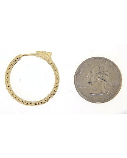 INSIDE OUTSIDE DIAMOND HOOP (TE1107)