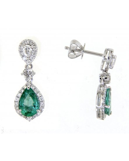 PEAR EMERALD DIAMOND DANGLING (TE1115)