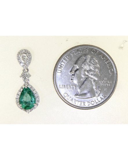 PEAR EMERALD DIAMOND DANGLING (TE1115)