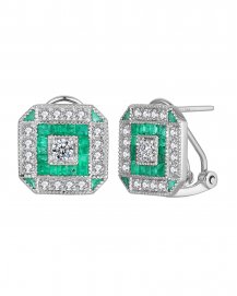 COLORED STONE DIAMOND OMEGA BACK (TE1117)