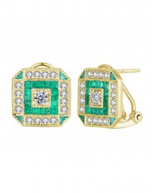 COLORED STONE DIAMOND OMEGA BACK (TE1117)