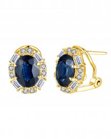 OVAL SAPPHIRE DIAMOND OMEGA BACK (TE1118)