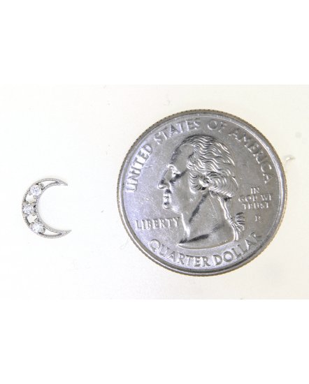 CRESCENT MOON DIAMOND STUDS (TE1119)