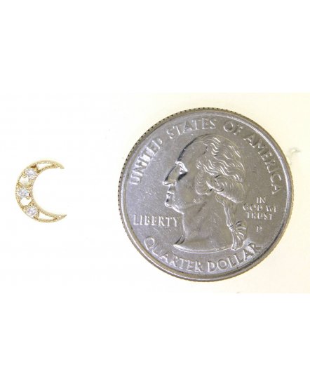 CRESCENT MOON DIAMOND STUDS (TE1119)