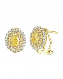 MULTI TONE OVAL DIAMOND OMEGA BACK (TE1130)