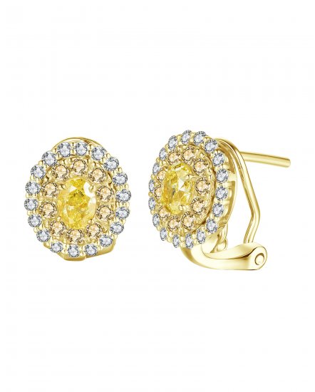 MULTI TONE OVAL DIAMOND OMEGA BACK (TE1130)