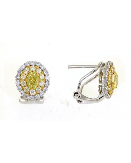 MULTI TONE OVAL DIAMOND OMEGA BACK (TE1130)