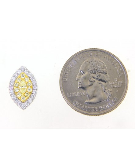 MULTI TONE MARQUISE DIAMOND STUDS (TE1134)