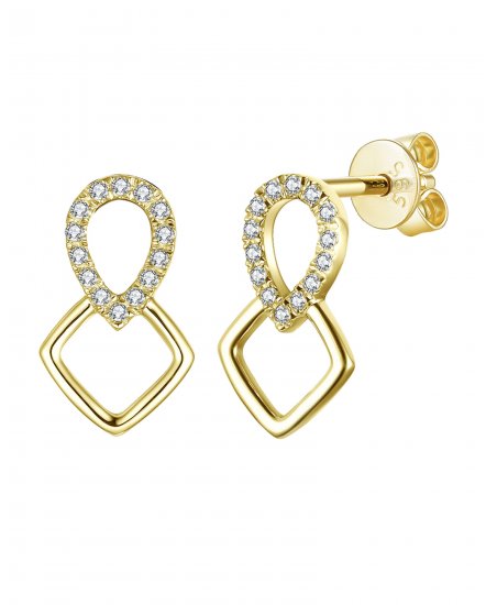 SQUARE DIAMOND STUDS (TE1135)