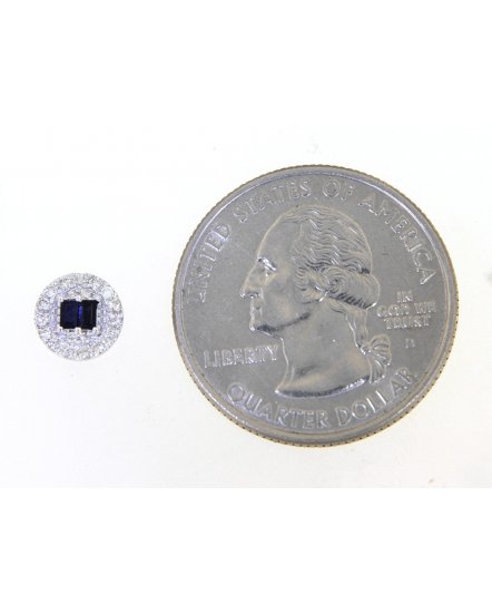 ROUND SAPPHIRE DIAMOND STUDS (TE1137)