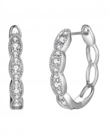 MARQUISE STYLE DIAMOND HOOPS (TE1142)