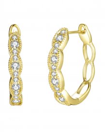 MARQUISE STYLE DIAMOND HOOPS (TE1142)