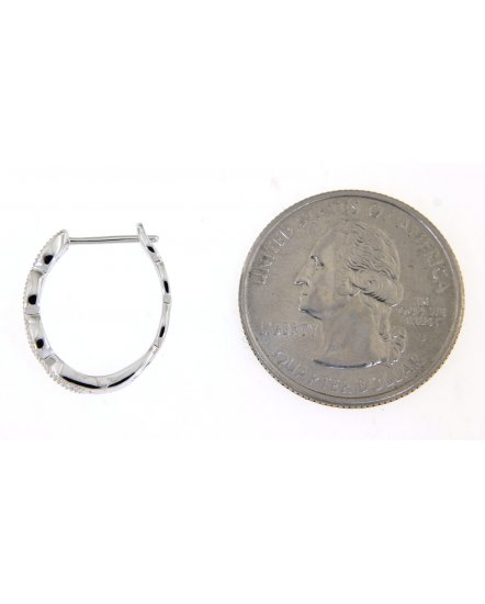 MARQUISE STYLE DIAMOND HOOPS (TE1142)