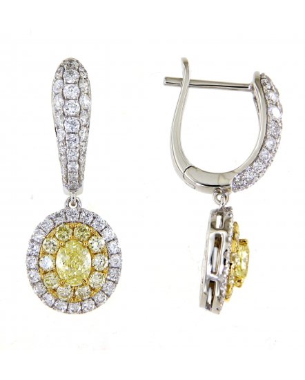 MULTI TONE OVAL DIAMOND DANGLING (TE1182)