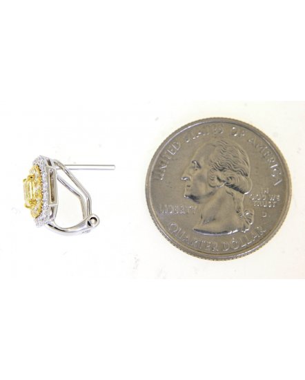 MULTI TONE EMERALD CUT DIAMOND OMEGA BACK (TE1189)