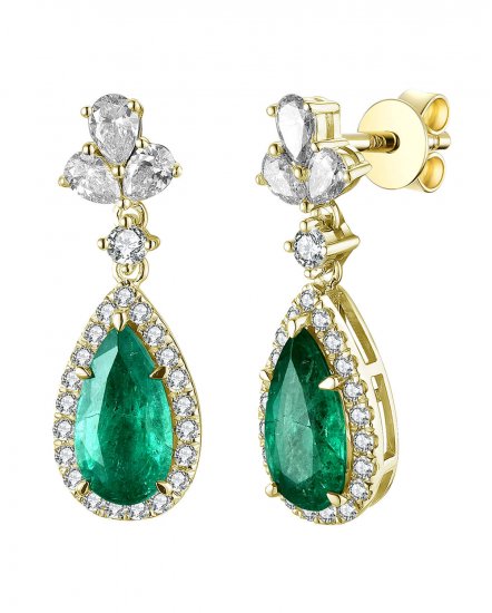 PEAR EMERALD DIAMOND DANGLING (TE1192)