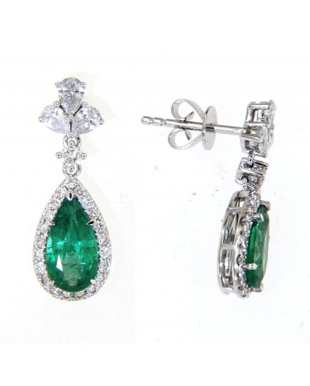PEAR EMERALD DIAMOND DANGLING (TE1192)
