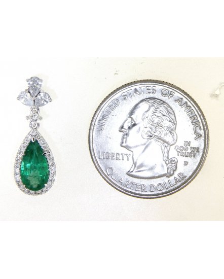 PEAR EMERALD DIAMOND DANGLING (TE1192)