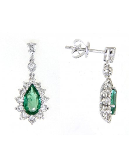 PEAR EMERALD DIAMOND DANGLING (TE1196)