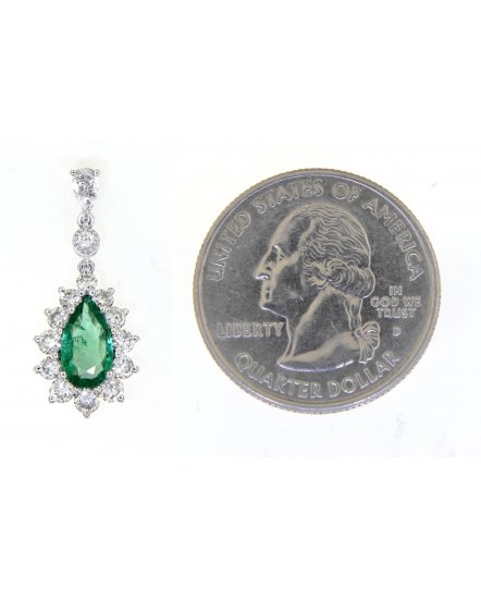 PEAR EMERALD DIAMOND DANGLING (TE1196)