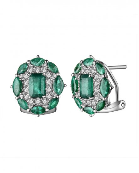 EMERALD CUT DIAMOND OMEGA BACK (TE1197)