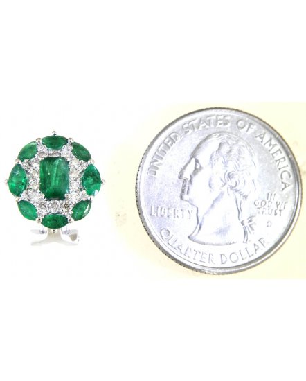 EMERALD CUT DIAMOND OMEGA BACK (TE1197)