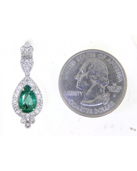 PEAR EMERALD DIAMOND DANGLING (TE1199)